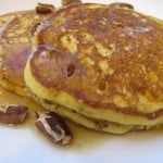 Wordless Wednesday (almost) – Pumpkin Pecan Pancakes