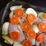 Bursting with Flavor and Color: Roasted Chicken with Clementines, Onion, Fennel, and Vermouth