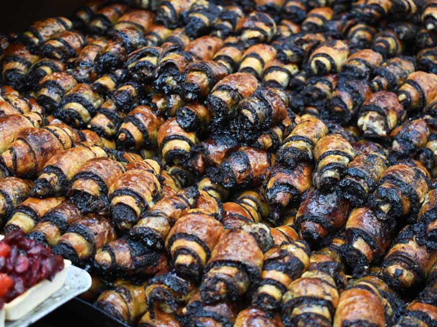 chocolate rugelach in Israel at Machane Yehuda market