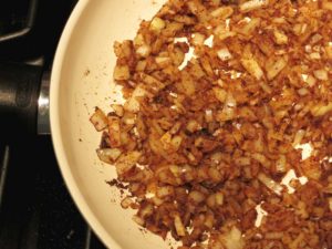 onions sauteed with baharat