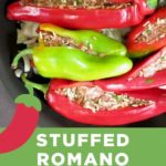 pinterest image for stuffed peppers