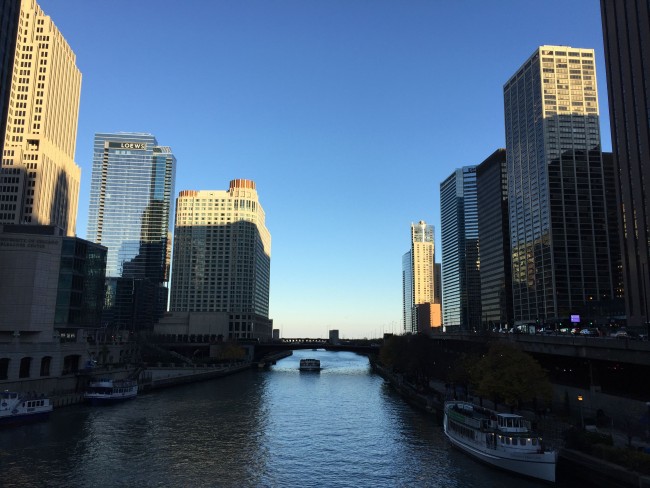 Chicago Skyline facing Lake Michigan