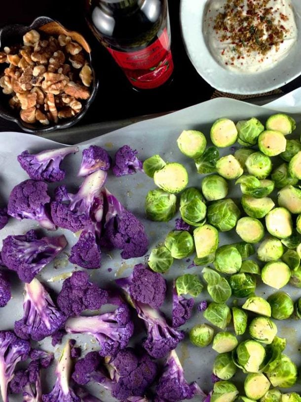 Roasted Brussels Sprouts with Pomegranate Molasses OMG! Yummy