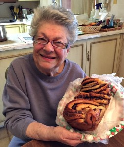 Vicki Bensinger's mom loving her homemade chocolate babka from her daughter!