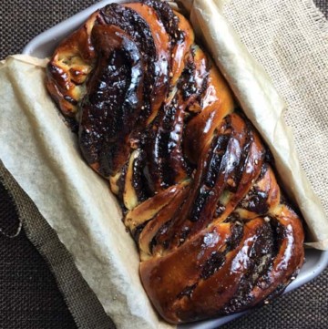 Chocolate Babka baked and ready to devour