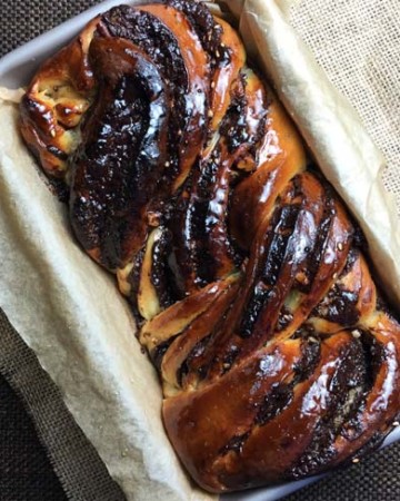 Chocolate Babka baked and ready to devour