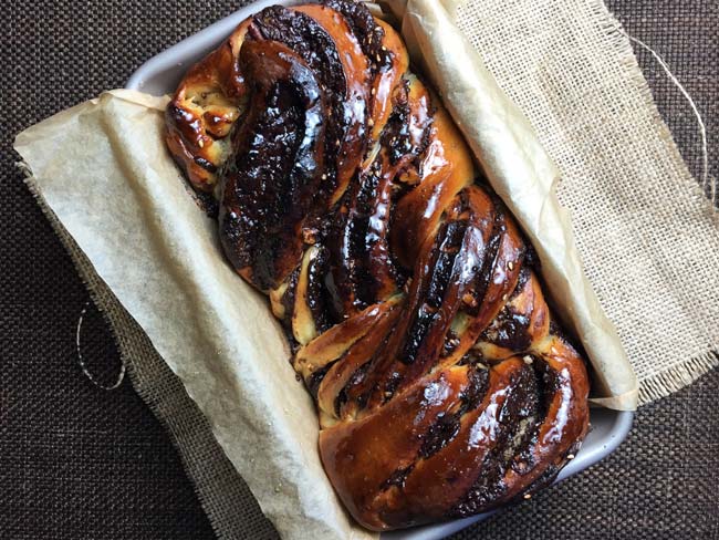 Chocolate Babka baked and ready to devour 