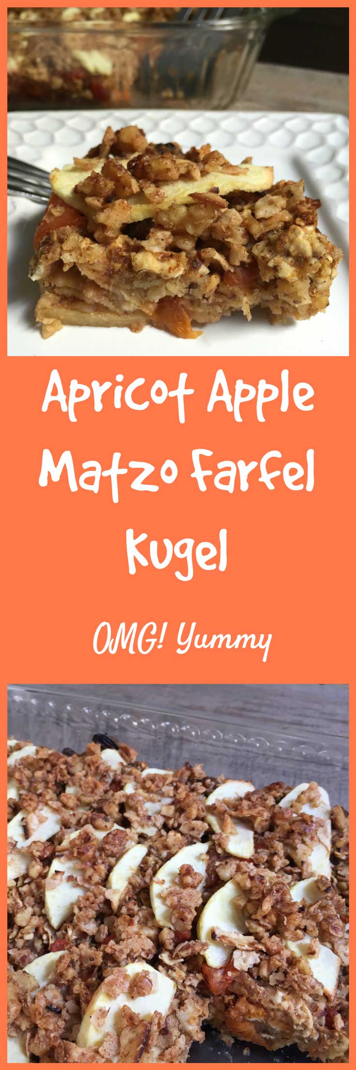 Apricot Apple Matzo Farfel Kugel 