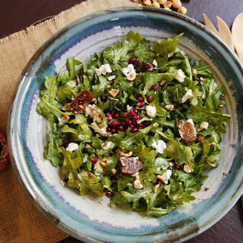 Arugula & Fig Salad with Pomegranate Molasses Dressing - OMG! Yummy