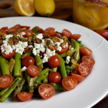 Roasted Asparagus Salad with Preserved Lemon and Cherry Tomatoes