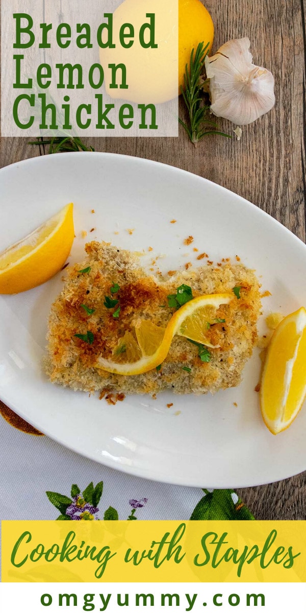 Breaded Lemon Chicken with Garlic-infused Olive Oil - OMG! Yummy