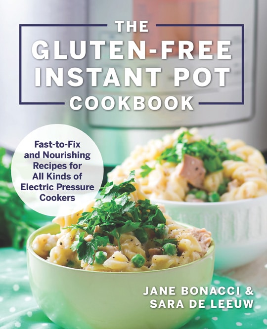 Instant Pot Red Lentil Chili showing the cover of the cookbook called Gluten-Free Instant Pot Cookbook.