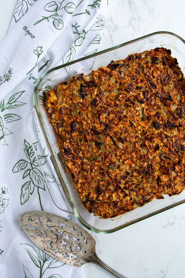 Savory Matzo Farfel Kugel for Passover - OMG! Yummy