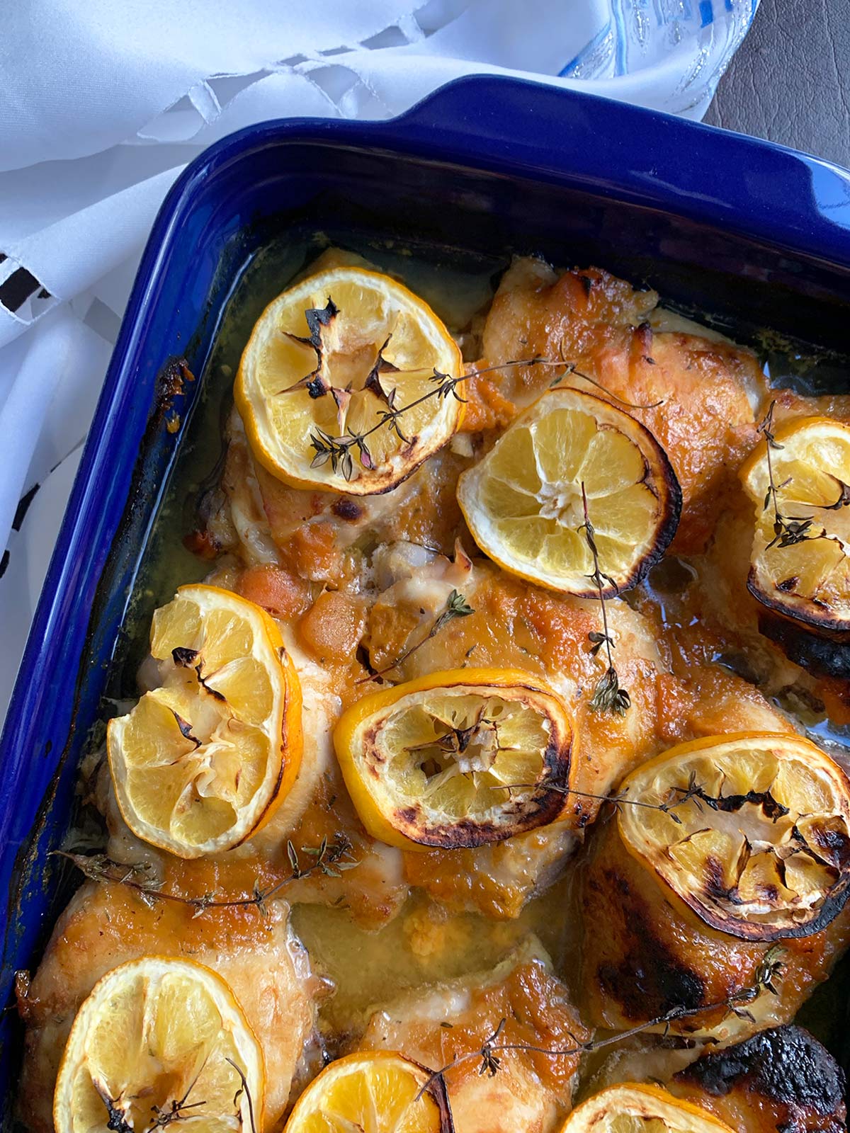 Baked chicken with apricot jam - one of my favorite Hanukkah chicken recipes