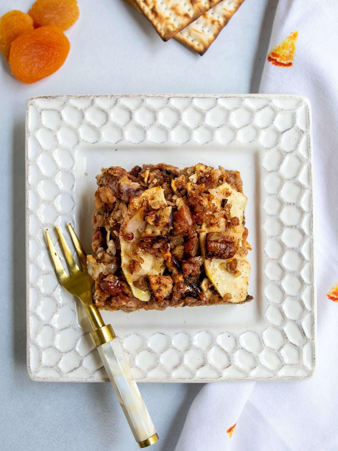 Apple Matzo Kugel with Apricots for Passover OMG! Yummy