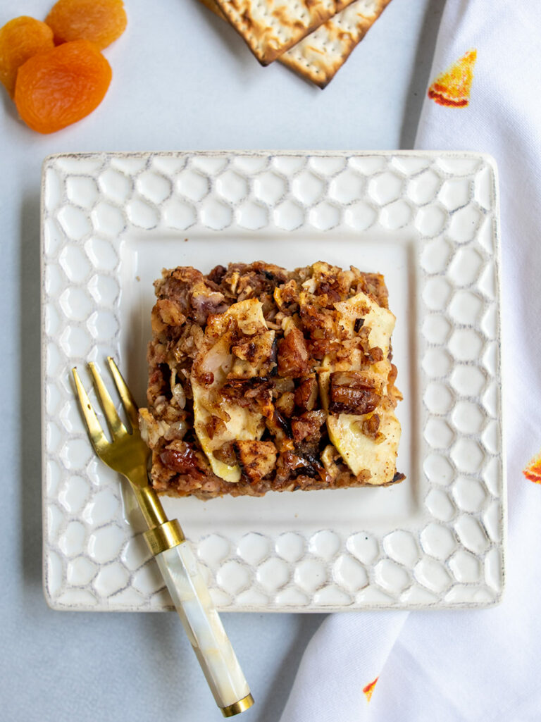 Apple Matzo Kugel with Apricots for Passover - OMG! Yummy