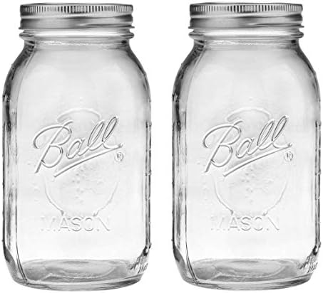 Two ball mason jars side by side.