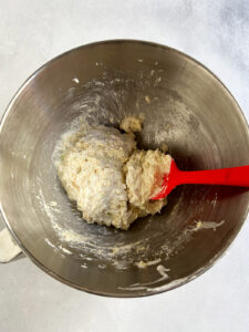 Passover macaroon batter mixed and ready to chill.
